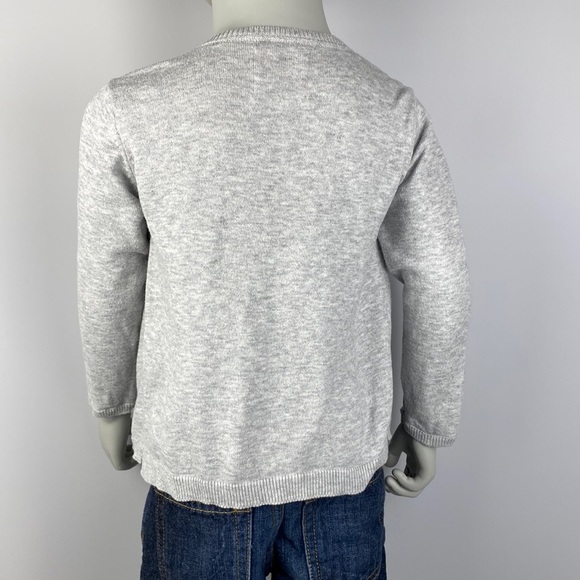 Zara Girl's Summer Collection Knitwear Basic Gray Cardigan size 3-4 T (104 cm) - Picture 2 of 8